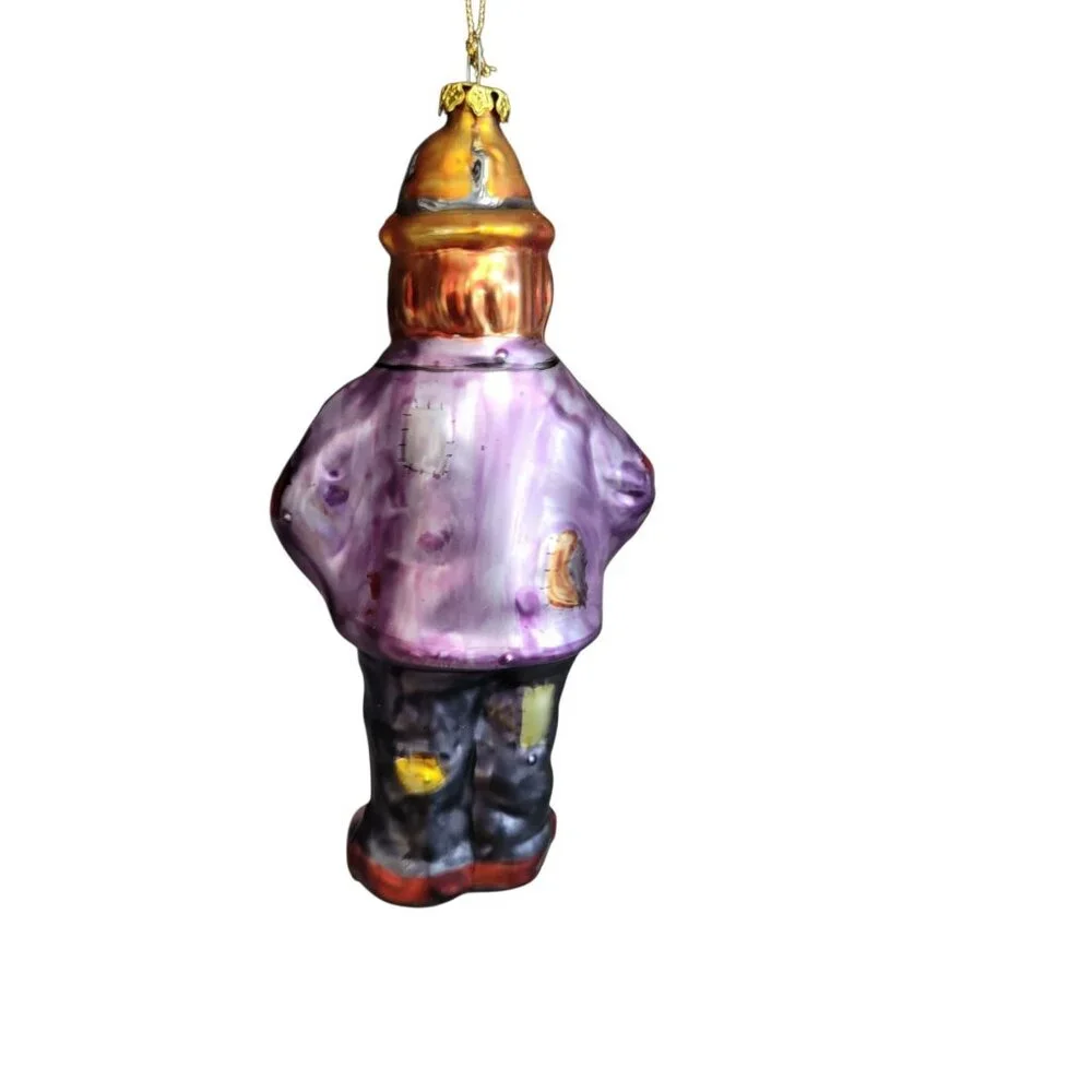 1997 EMMETT KELLY‎ JR. Christmas Ornament Clown Glass  #9698 Flambro Exclusive